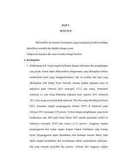 BAB V PENUTUP Bab terakhir ini memuat kesimpulan