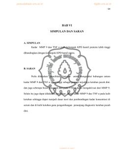 BAB VI SIMPULAN DAN SARAN