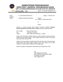 Undangan Pembuktian - LPSE Kementrian Perhubungan