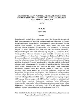 studi pelaksanaan peraturan daerah kota kendari nomor