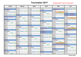 1 Mi 3 Di 3 Fr 4 Mi 4 Sa 5 So 7 Sa 7 Di 8 So 8 Mi 10 Di 10 Fr 11 Mi