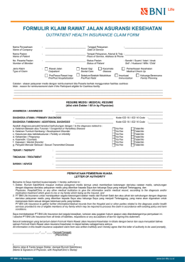 Formulir Klaim Rawat Jalan