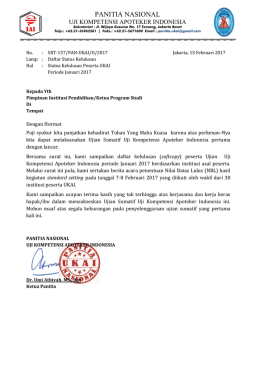 SRT 157-Daftar Kelulusan Peserta