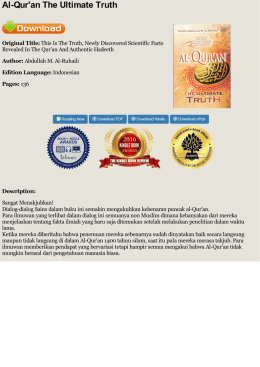 PDF Al-Qur`an The Ultimate Truth - Abdullah M. Al