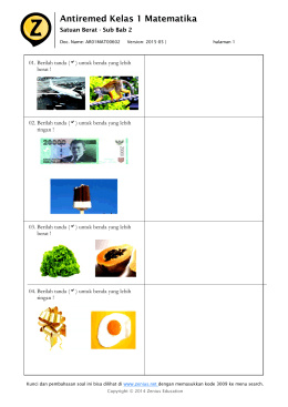 Antiremed Kelas 1 Matematika