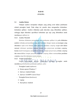 25 BAB III ANALISA 3.1 Analisa Sistem Tahapan analisis