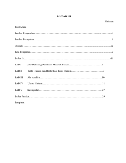 DAFTAR ISI Halaman Kulit Muka Lembar Pengesahan