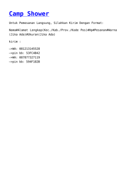 Camp Shower - Kedaipetualang.com