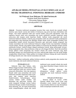 aplikasi media pengenalan dan simulasi alat musik tradisional