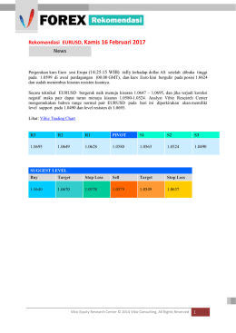 Rekomendasi EURUSD, Kamis 16 Februari 2017