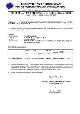 12. PENGUMUMAN PEMENANG