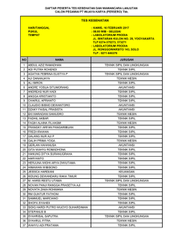 tes kesehatan - PT Wijaya Karya