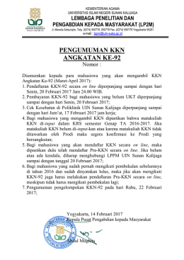 pengumuman kkn angkatan ke-92