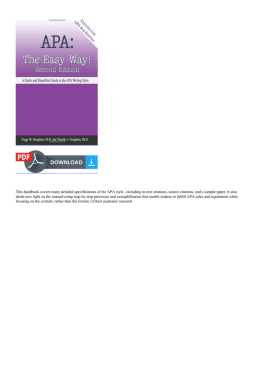 [Epub] APA: The Easy Way! [Updated