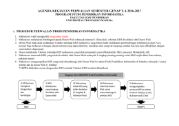 agenda kegiatan perwalian semester genap ta 2016-2017