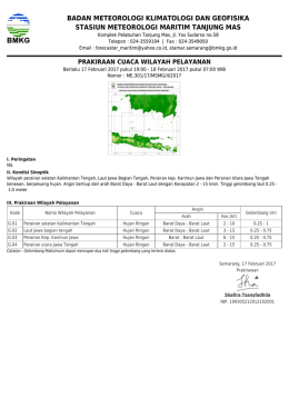 Prakiraan Cuaca Wilayah Pelayanan