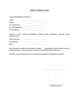 surat pernyataan - Indomobil Finance Indonesia