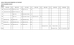 jadual perkuliahan semester ii lpp ariyanti tahun akademik 2016/2017