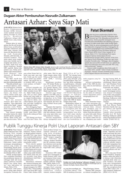 Antasari Azhar: Saya Siap Mati