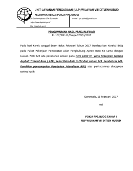 UNIT LAYANAN PENGADAAN (ULP) WILAYAH VIII DITJENHUBUD