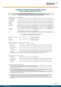 PENGAJUAN PINJAMAN POLIS
