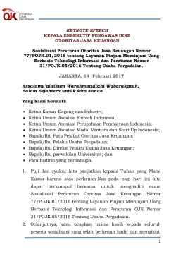 1 KEYNOTE SPEECH KEPALA EKSEKUTIF PENGAWAS