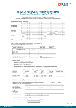 PENGAJUAN TRANSAKSI INVESTASI