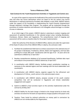 Terms of Reference (TOR) - UNESCO Office in Jakarta