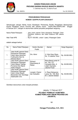 Pengumuman Pengadaan Jasa Audit Laporan