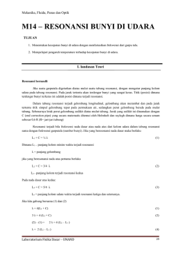 m14 – resonansi bunyi di udara