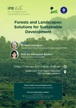 Forests and Landscapes - Center for International Forestry Research