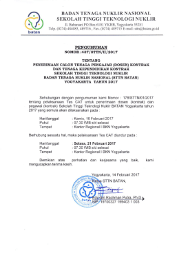 sekolah tinggi teknologi nuklir - STTN