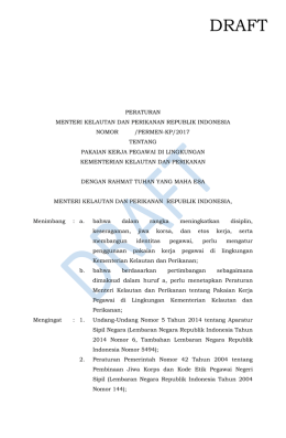 draft - Info Hukum KKP - Kementerian Kelautan dan Perikanan