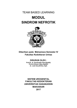 sindrom nefrotik - Fakultas Kedokteran Unhas