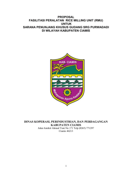 proposal rmu gudang - Sistem Informasi DAK