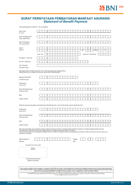 SURAT PERNYATAAN PEMBAYARAN MANFAAT