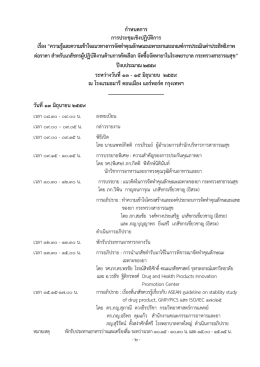 กำหนดกำร กำรประชุมเชิงปฏิบัติกำร เรื่อง “ควำ