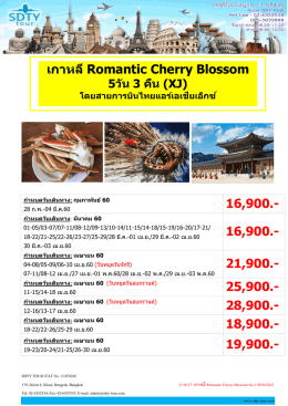 เกาหลี Romantic Cherry Blossom No.1-5D3N(XJ) - SDTY-TOUR