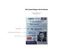 RYA Coastal Skipper Sail Certificate