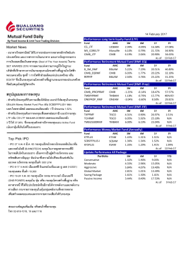 Daily Fund Update - Bualuang Knowledge Sharing