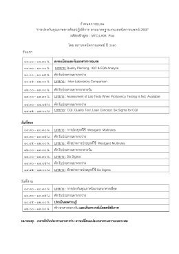 กำหนดการ MTC-LA 08 PLus