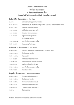 Creative Communication Skills วันที่ 6