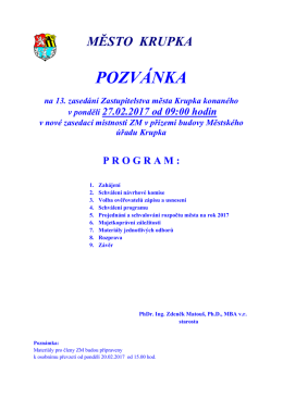 pozvánka - Město Krupka