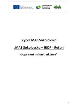 1. v&yacute;zva MAS Sokolovsko &ndash; IROP
