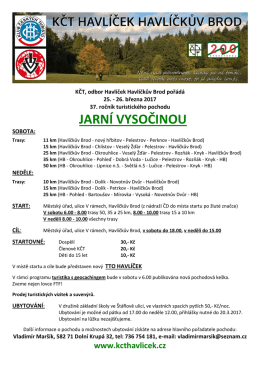 Jarn&iacute; Vysočinou