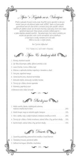 Apéro - Krystal Bistro