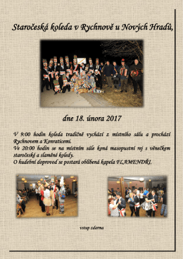 Staročeská koleda v Rychnově u Nových Hradů