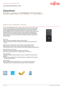 Datasheet Stolní počítač ESPRIMO P756/E85+