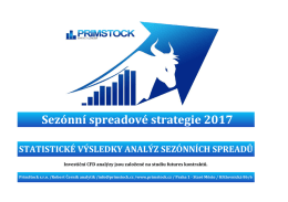 Sezónní spreadové strategie 2017