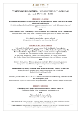 Vánočná menu
